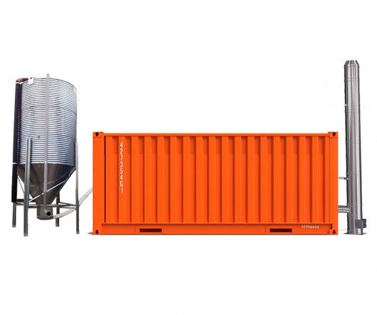 Heat container with silos 300 kW